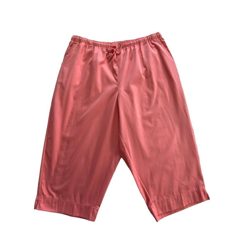 CORAL BAY Women’s 3X Pull On Drawstring Capri Pants